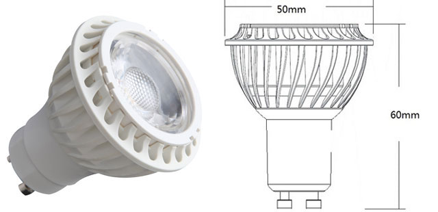 5W gu10 cob led spotlight wholesale