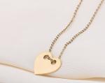 Heart Pendant Necklace Fashion Jewelry for Women Stainless Steel Necklace