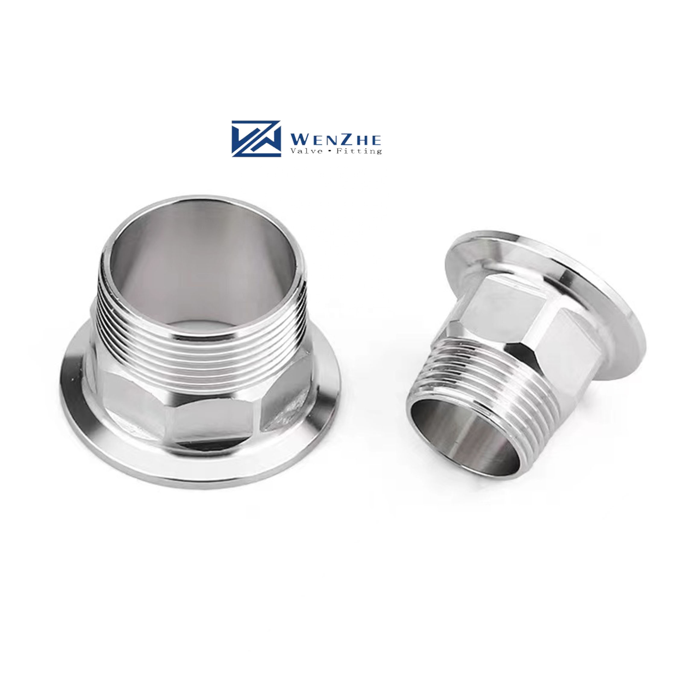 Sanitary Stainless Steel SS304/SS316L Tri Clamp Hex Nipple Thread Ferrule