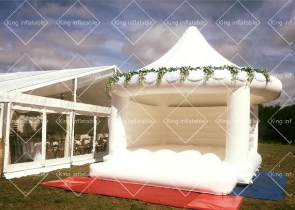 Buy cheap Outdoor White 4x3.5m Carousel Inflatable Bouncy Castle For Wedding Use from wholesalers