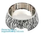Dual-Purposed Dog Water Food Feeder Plastic Double Pet Bowls, Collapsible dog
