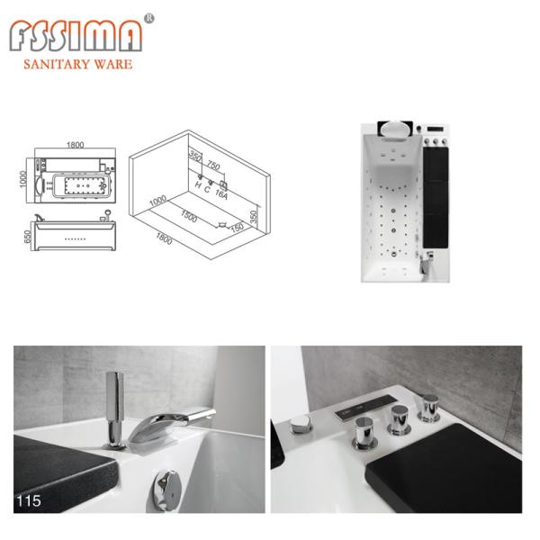 Buy cheap Portable Single Person Hot Tub Outdoor Indoor One Person Jacuzzi Bathtubs 1.8m from wholesalers