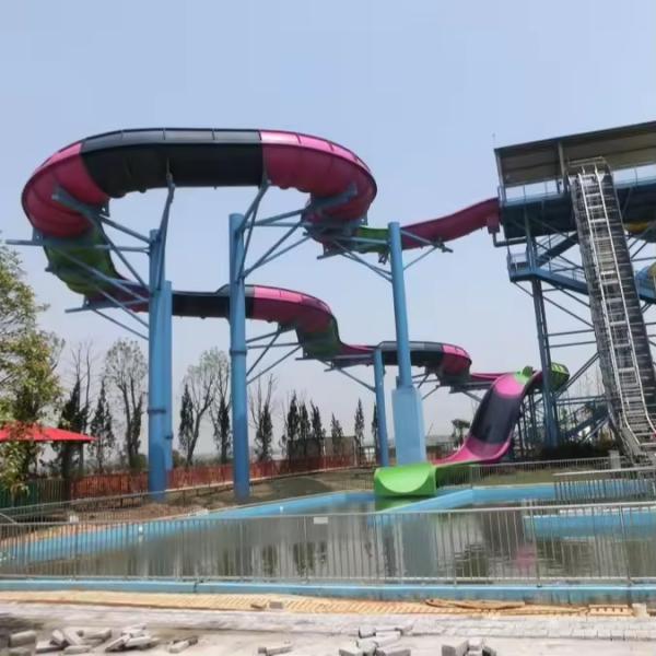 Buy cheap Family Fun Exciting 2-3 Person Water Slide Aqua Park Slide Fiberglass from wholesalers