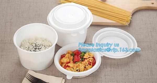 Custom printed disposable PLA hot soup bowls, kraft paper soup cup,Eco-Friendly