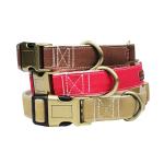 Adjustable Canvas Cotton Decorative Pet Dog Collars And Leashes Plaid