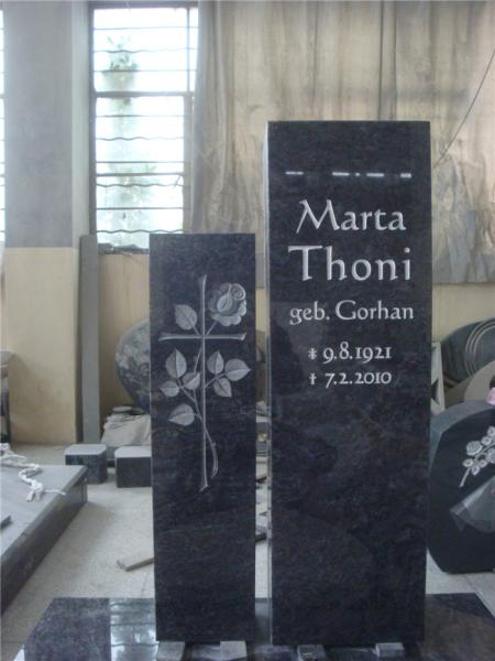 Buy cheap Black gravestone monument with flower carving from wholesalers