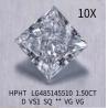 Buy cheap Colorless Princess Cut Lab Grown Diamond Jewelry 1.5 Ct D VS1 VG HPHT Diamond from wholesalers