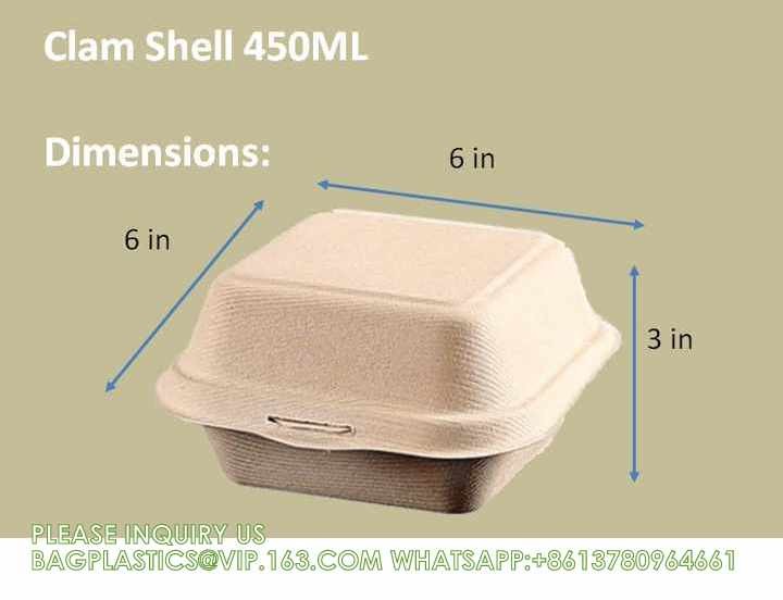 Customized Food Grade Biodegradable Disposable 1000ml 90mm Tall Sugarcane Bagasse Bowl With Lid