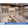 Buy cheap MDF Gray Beige Coating Jewelry Shop Counter With Lights Lock from wholesalers