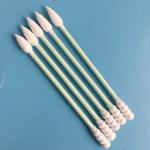50pcs/Bag Biodegradable Green Paper Stick Qtips Cotton Bud Swab For Makeup