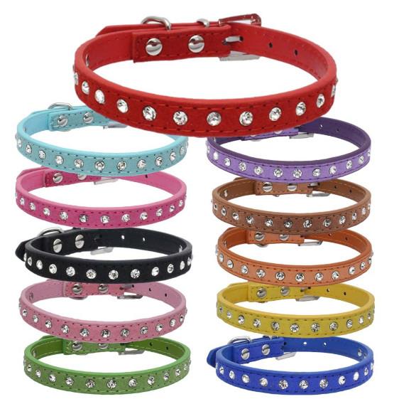 Buy cheap Bling Girl Puppy Kitten Collars With Crystal Diamond Colorful from wholesalers