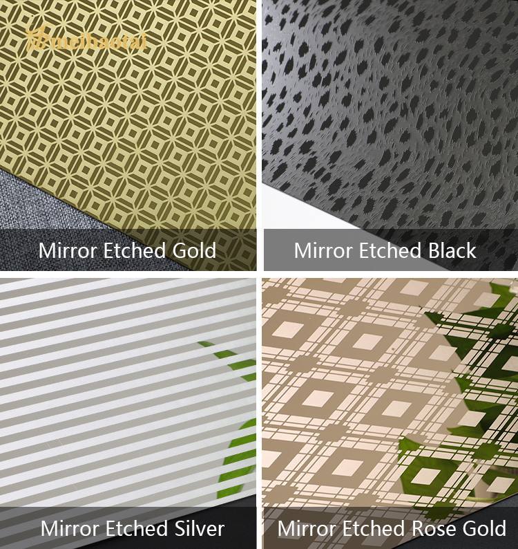 ASTM/AISI/GB/JIS/DIN/EN Standard Etched Stainless Steel Sheet for Multiple Applications