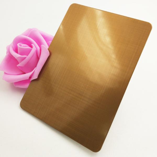 Buy cheap 0.7mm Hairline Finish Stainless Steel Sheet Bright Annealed 201 304 316 Copper Brushed from wholesalers