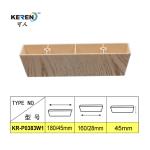 KR-P0383 Cabinet Square Plastic Feet For Sofa Frame Natural Wood Color Anti Slip