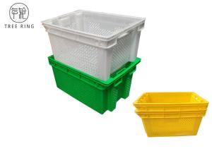 Buy cheap Colored Euro Perforated Hygienic Plastic Packing Crates 630 * 420 * 315 Mm HDPE from wholesalers