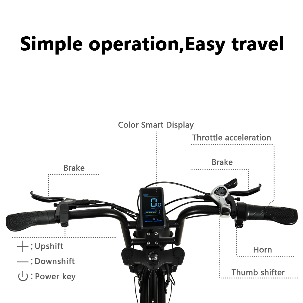 48V 15AH 750W Super 7 3 Fat Wheel Electric Bike With 10 Beams Integrated Wheel