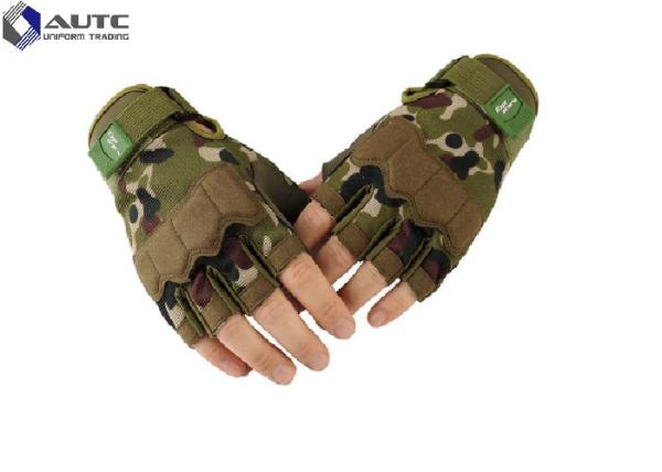 Buy cheap Fingerless Army Tactical Shooting Gloves Microfibre Wear Resisting Reinforced from wholesalers