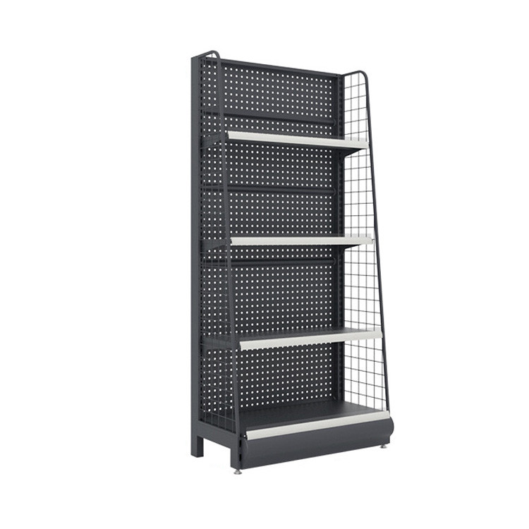 Retail Display Stand With Two Side Wire Supermarket Display Shelf