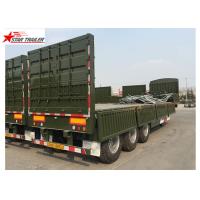 Buy cheap 3 Axles Gooseneck Side Wall Semi Trailer Mechanical Suspension / Air Suspension product