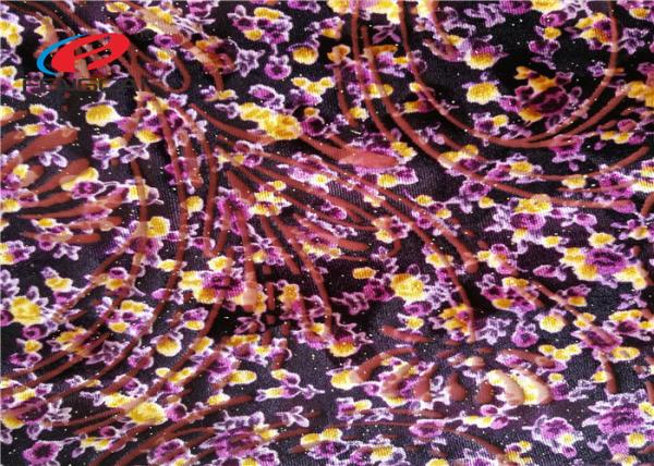 Buy cheap 4 Way Stretch Burnout Velvet Fabric 95% Polyester 5% Spandex Fabric For Garment from wholesalers