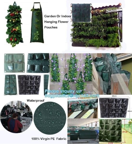 Buy cheap folding retain moisture, indoor outdoor high quality hanging flower bags,4 Pockets Permeable Non-woven fabric 26x65cmx1m from wholesalers