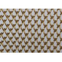 Buy cheap 20m Gold Aluminum Metal Mesh Curtain SGS product