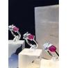 Buy cheap Piaget full diamonds red tourmaline rose ring of 18kt gold with yellow gold or white gold from wholesalers