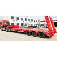 Buy cheap Steel Material 60T -70T Heavy Duty Semi Trailers Low Bed 3 Axles 12R22.5 / 12R20 product
