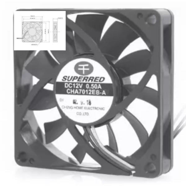 Buy cheap Ball/Sleeve Bearing 12V DC Cooling Fan Plastic PBT 94V0 Frame 70x70x15 Fan from wholesalers
