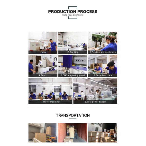 White LED Battery Operated Mirror Modern Battery Powered Bathroom Mirror Round