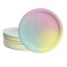 Buy cheap HM20926 Rainbow Gradient Round Trendables Disposable Paper Plates Dinner Size from wholesalers