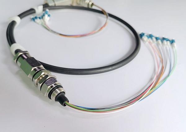 8F Harsh Environment Cable Waterproof Fiber Optic Cable , LC - LC Upc Patch Cord