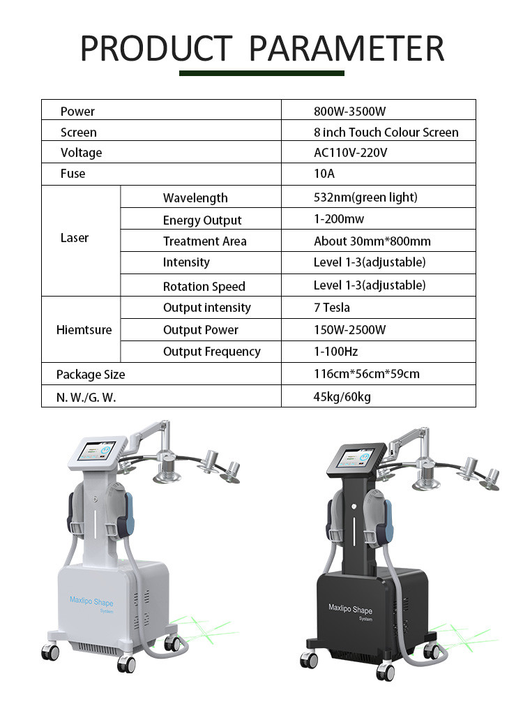Non Invasive Laser Beauty Machine 6D Laser Body Contouring System 3500W