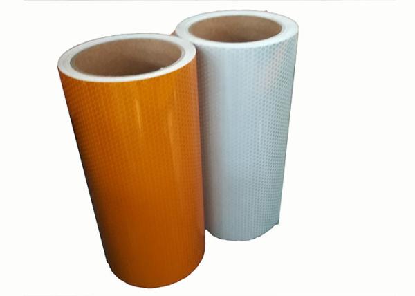 PET PMMA PC High Intensity Grade Reflective Sheeting , White Yellow Reflective