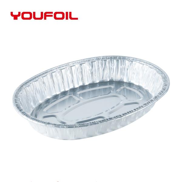 Buy cheap Disposable Oval Aluminum Foil Tray Food Storage Nontoxic Aluminium Foil Tray from wholesalers