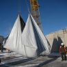 Buy cheap 18oz PVC Vinyl Tarpaulin PVC Snow Removal Tarp With Straps For Construction Site from wholesalers