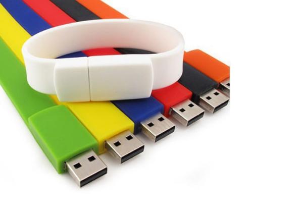 Buy cheap Portable Silicone Bracelet USB Flash Drive Colorful With Customized Logo from wholesalers