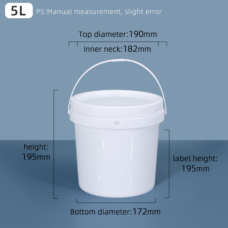 Sample Supplied as the Photo Food Grade 5 Gallon 20L Plastic Bucket With Screw Lid