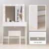 Buy cheap MDF Wood 136cm Height Touch Screen Mirrored Dresser With Mirror Led Lights from wholesalers