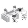 Buy cheap Office Furniture White Simple Computer Desk for 6 People in Business Premises from wholesalers