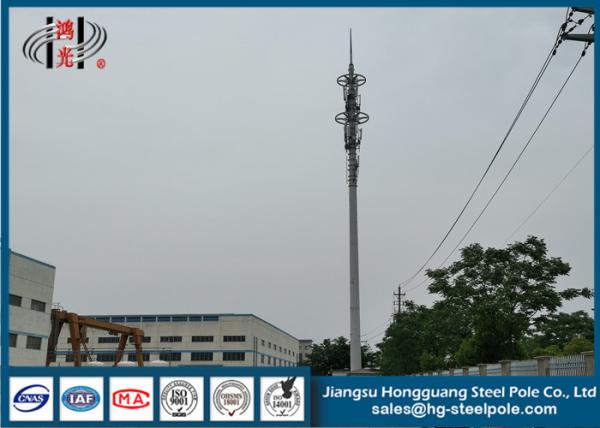 Buy cheap H30m RAL Painted Steel Tapered Telecommunication Towers Weather Resistance from wholesalers