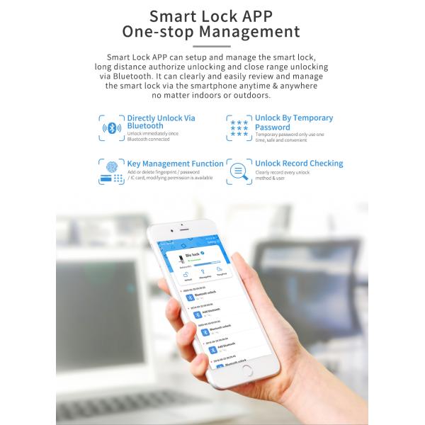 Keyless Entry Mortise Door Lock With Biometric Fingerprint Touchscreen Smart