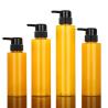 Buy cheap Customized PET Round Lotion Pump Shampoo Bottle Cylinder Yellow color from wholesalers