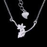 Buy cheap Shining Cz Stone Jewellery Girl Dancing Shape / 925 Silver Evening Necklace from wholesalers