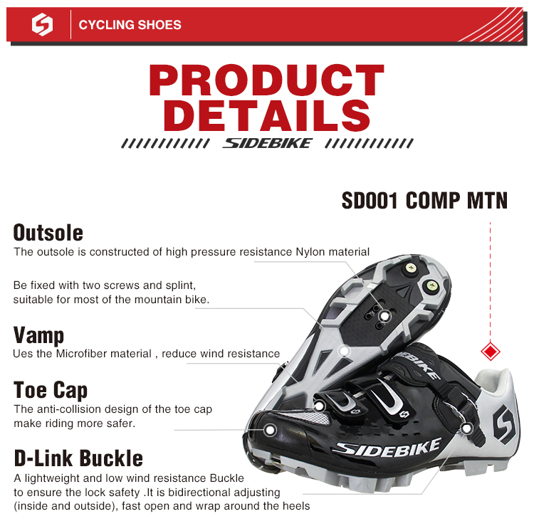 OEM Fashion Mens Waterproof Cycling Shoes High Durability Good Shock Absorption