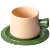 Buy cheap Porcelain Morandi Color Ceramic Tea Cup Set With Spoon Modern Design Style And Saucer from wholesalers