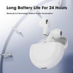 Dual Microphone Wired Ear Hook Headphones 500mAh Touch Control