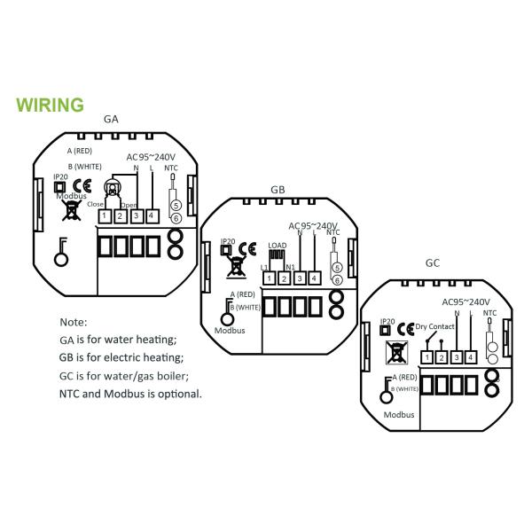 Multi Zone Smart Wireless Thermostat 24 Volts Wifi Thermostat Radiator Air Conditioner