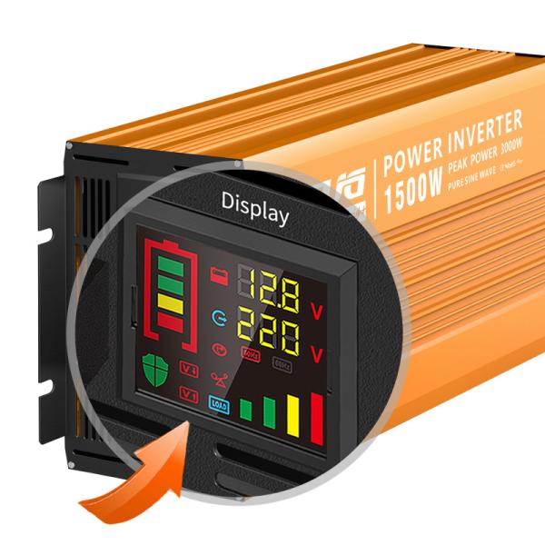 Buy cheap Portable Power Inverter 1500W Dc 12v To Ac 110v 60Hz Pure Sine Wave Inverter High Frequency from wholesalers