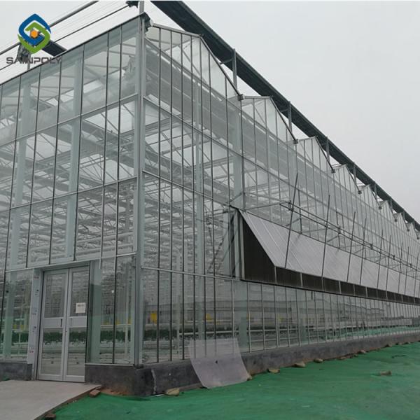 Buy cheap Transparent Hydroponic 0.3KN/M2 Multi Span Greenhouse from wholesalers